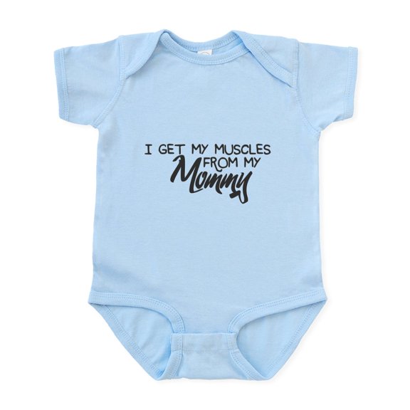 CafePress - I Get My Muscles From My Mommy Infant Bodysuit - Baby Light Bodysuit, Size Newborn - 24 Months