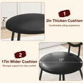 thumbnail image 2 of EastVita Set of 4 Modern Dining Chairs,Thick Upholstered Kitchen Dining Room Chairs with Metal Legs,Space Saving,Black (4-Pack), 2 of 8