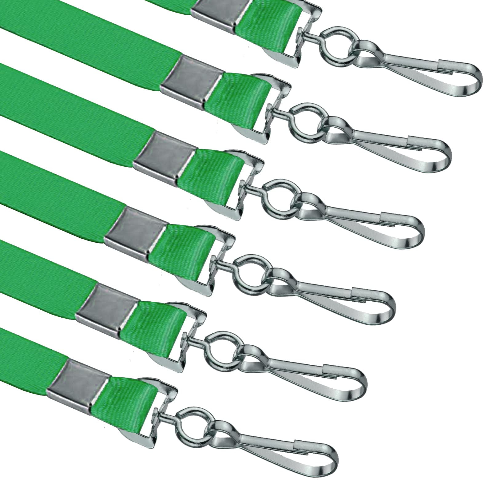Green Lanyards Bulk 50 Packs For Id Badges With Swivel Hook Clips Name Tag Lanyard Holder