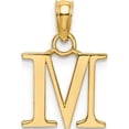 thumbnail image 4 of 14K Yellow Gold Polished Block Letter M Initial Pendant Made In United States k6423m, 4 of 5