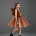 thumbnail image 5 of HAYIMI Child Adorable Squirrel Dress For Girls Stage Performance Play Pretend Tutu Cute Special Occasion Back To School Swing Flowy Kids Sundress, 5 of 8