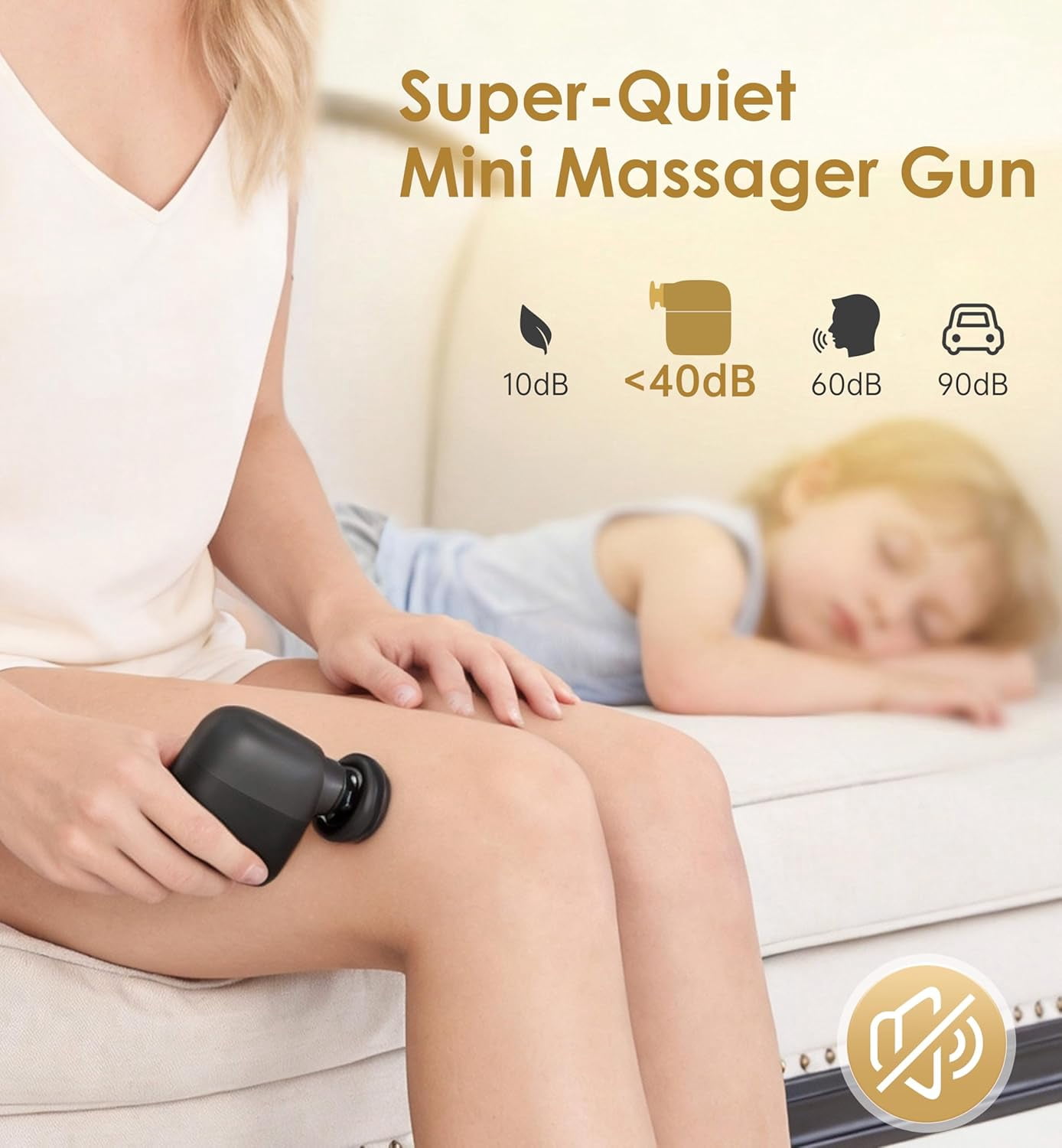 Mini Massage Gun Portable Deep Tissue Percussion Muscle Massager Lightweight Handheld Electric Quiet for Pain Relief Travel Gifts