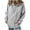 Gray, variant on Lzobxe Sweatshirt for Women Hooded Color Long-sleeved Casual Blouse Pullover Hoodies