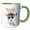 Green/White, variant on 3drose, Jack Russell Terrier Dog Rough Variety Funny King for a Day, 11oz Magic Transforming Mug