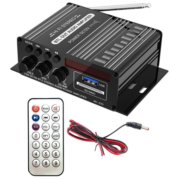 Puerto De Entrada De Amplificador De Coche De 2 Canales USB / SD / RCA Inalámbrico Para Portátil