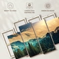thumbnail image 6 of Elephant Stock Sierra Nevada Mountainscape Wall Art - Horizontal Multi Panel Canvas - Living Room Wall Decor - Nature Multi Panel - Teal And Beige Decor - 24" x 14", 6 of 8