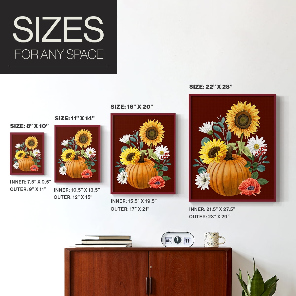 Beautiful Fall I Framed Print in Red Solid Wood Framed Print No Nail Hanging