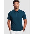 thumbnail image 5 of Cadmus Men's Polo Shirt Quick Dry Performance Short Sleeve Tactical Shirts Pique Jersey Golf Shirt,8688,Light Navy Blue,L, 5 of 7