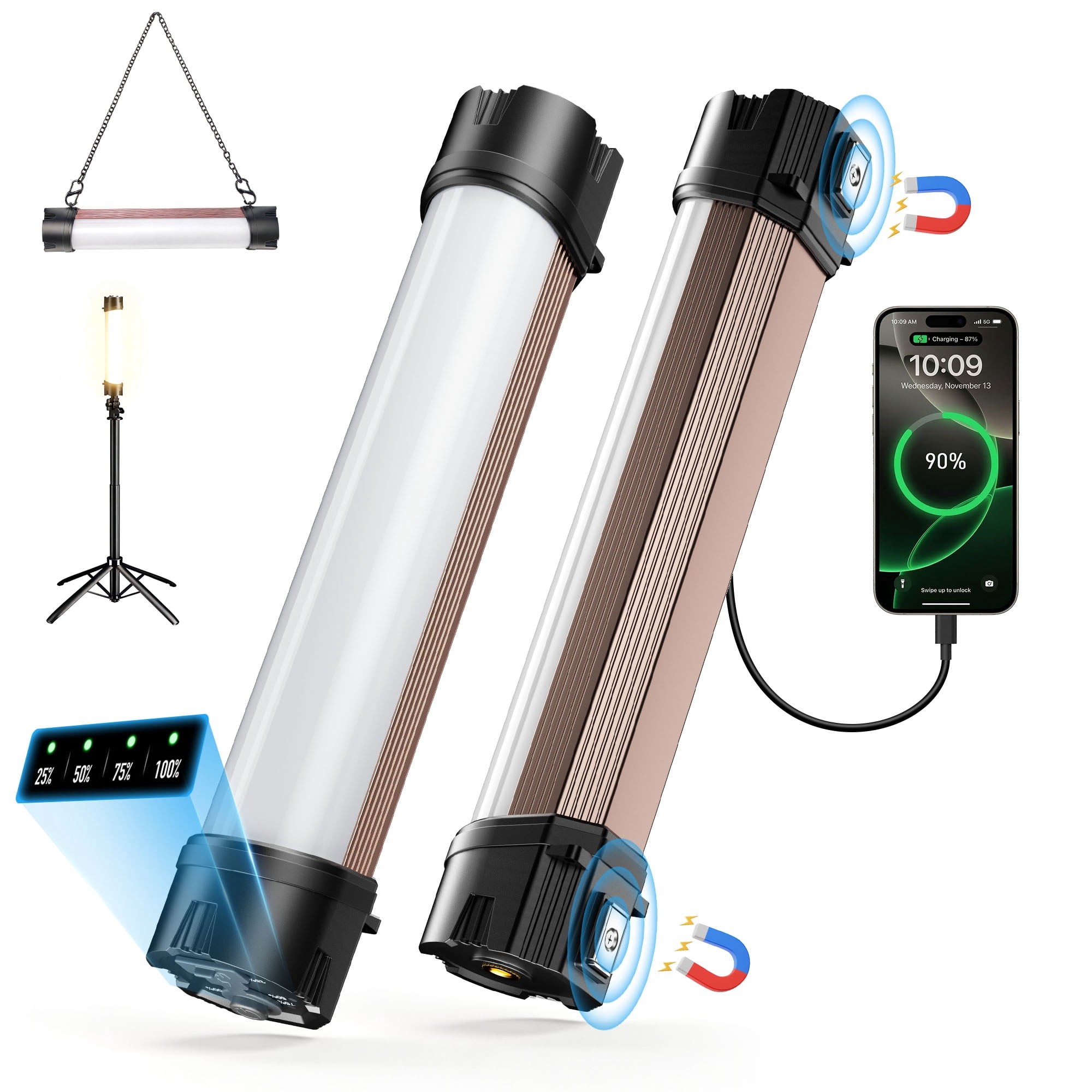 Milwaukee, Tower Light, 2500 Lumens, Dual Power, Black - Walmart.com
