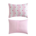 thumbnail image 4 of Betsey Johnson Bow Stripe White & Light Pink & Hot Pink Full Comforter Set, Cozy Bedding with Shams, Machine Washable, 4 of 7