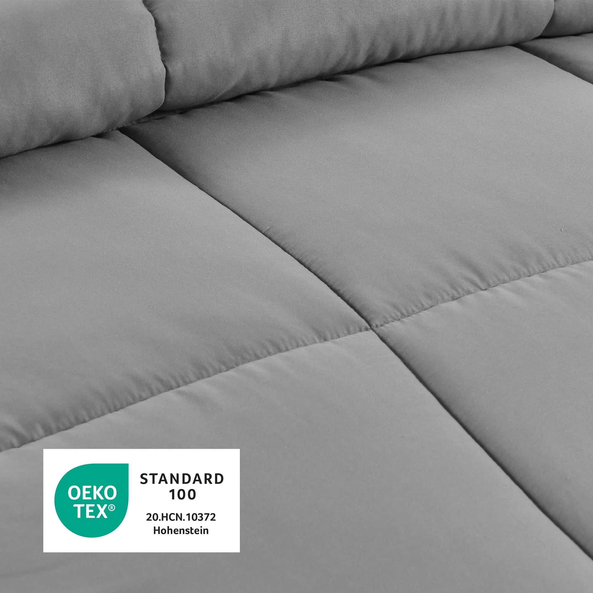 Swift Home High-Filled Down Alternative Comforter, Ultra Soft All Season Hypoallergenic Bedding, Twin, Light Grey