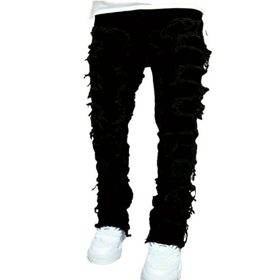 Boys' Ripped Skinny Stretch Jeans, Fashionable & Comfortable Slim Fit Denim Jeans Pants for 6-16 Years