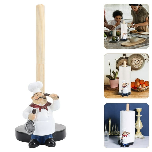 FRCOLOR  Chef Napkin Holder Kitchen Towel Paper Tissue Rack Ornaments