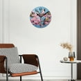 thumbnail image 3 of Battery Operated Analog Wall Clocks Non-Ticking Silent Modern Clock Decorative for Home,Office-Five Bluebird Sitting On Cherry Blossom Branches(12inch), 3 of 4