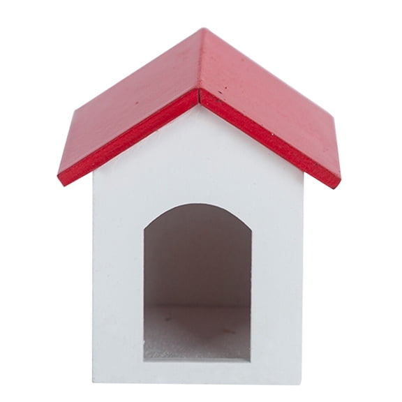 Mini Doghouse Hood House House Mini Casa de muñecas Accesorios Muebles de madera
