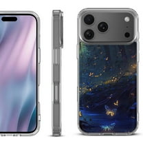 For iPhone 17 Pro Max Protective Shockproof Phone Case, by OneToughShield - Fireflies Butterfly