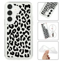 Feishell Case For Samsung A35 Cute Leopard Print Pattern Soft TPU Rubber Bumper Shockproof Anti-Scratch Slim Phone Cover Support Wireless Charging For Samsung Galaxy A35, Leopard