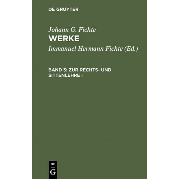 Zur Rechts- Und Sittenlehre I, (Hardcover)