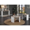 thumbnail image 2 of Modern Oak and White High Gloss 1-Drawer Coffee Table with Sturdy Support, 2 of 7