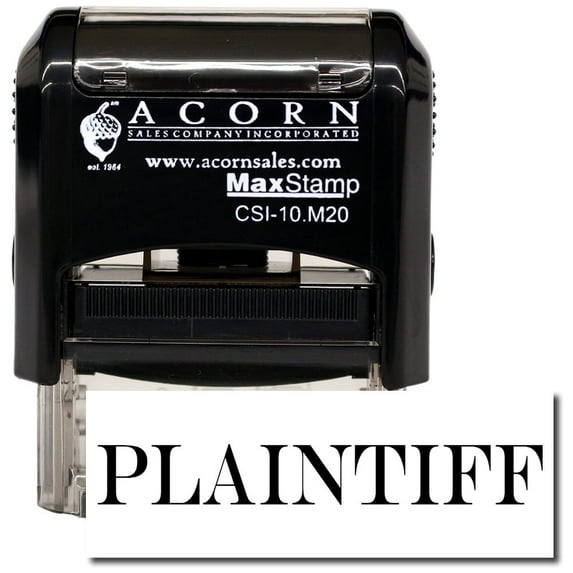 Self-Inking Plaintiff Stamp with Purple Ink