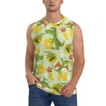 thumbnail image 2 of Goofa Cartoon Dinosaurs Printed Men's Sleeveless T-Shirt - Athletic Gym Workout Tank Top for Men - Moisture-Wicking, UPF 30+ Quick-Dry Muscle Tee-XX-Large, 2 of 8