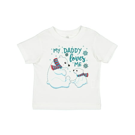 

Inktastic My Daddy Loves Me- Cute Polar Bears Gift Toddler Boy or Toddler Girl T-Shirt