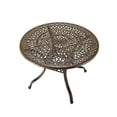 thumbnail image 3 of Bowery Hill Coastal Brown Aluminum Outdoor Dining Table, 3 of 3