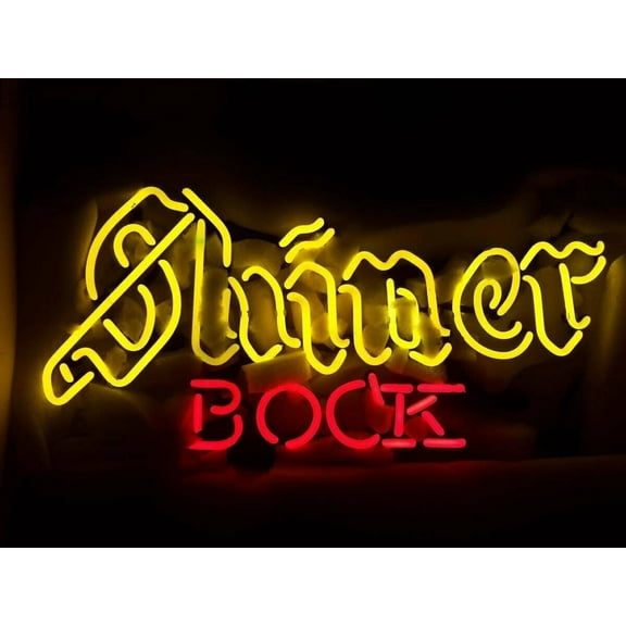 Queen Sense 20"x16" Shiner Bocks Beer Neon Sign Man Cave Handmade Neon Light 120SBB