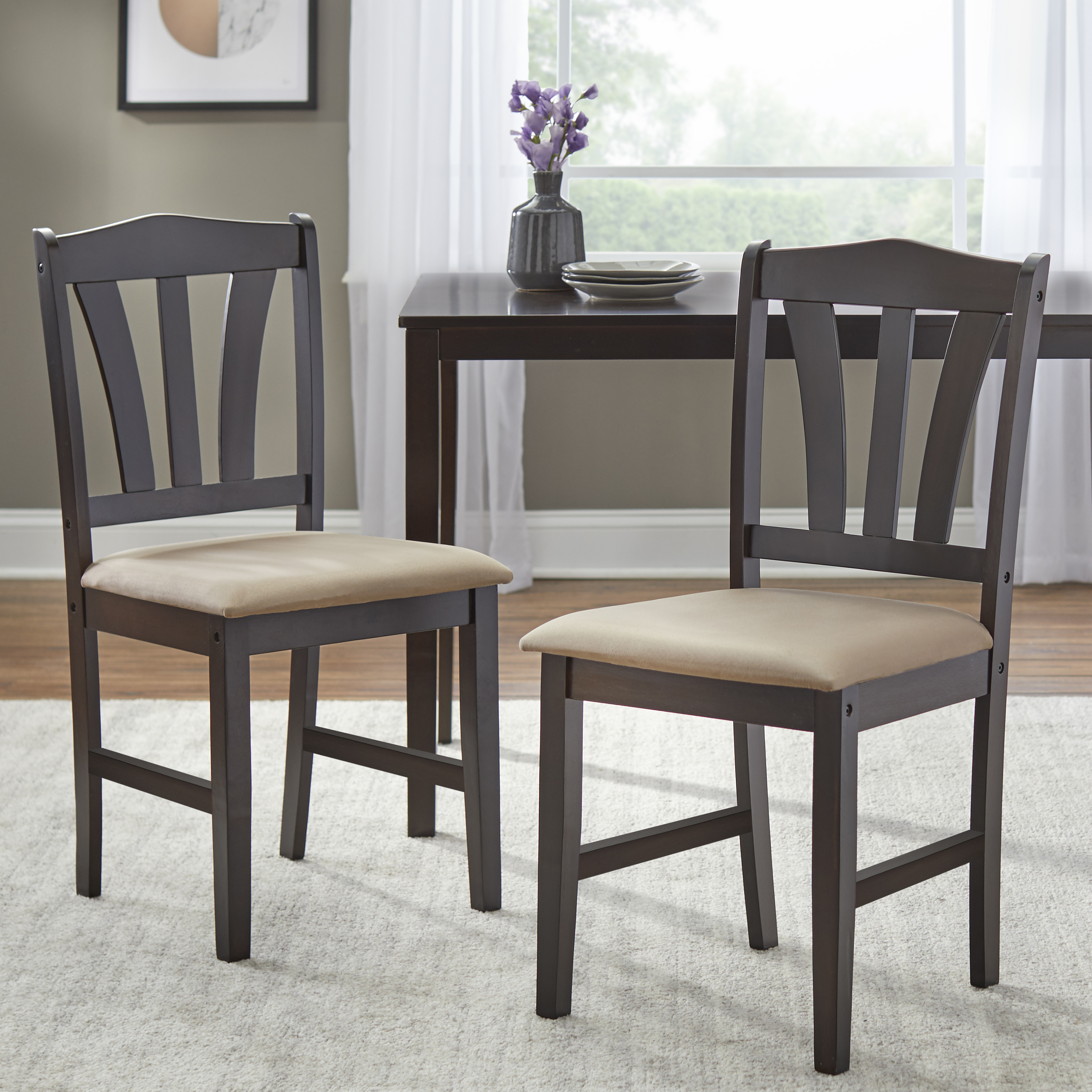 TMS Metropolitan 5-Piece Indoor Wood Dining Set with Table and Chairs, Espresso - image 3 of 7