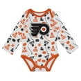thumbnail image 2 of Infant White Philadelphia Flyers Quick Learner Long Sleeve Bodysuit, 2 of 3