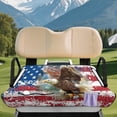 thumbnail image 2 of KUIFORTI Brown Eagle Golf Seat Covers for Cart Universal Provides All-Weather Protection Summer Outdoor Anti-hot Club Car Blanket Suitable Club Car and More 2 Person Seats Golf Carts, 2 of 7