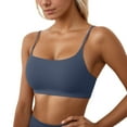 thumbnail image 2 of Lixiuxyad Women's Yoga Bra With Removable Pads For Running Fitness Workout Seamless Comfort Support Activewear Sports Top,Bras for Women Blue S, 2 of 7