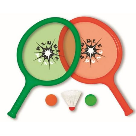 16" Green and Red Paddle Pong Set Swimming Pool Game