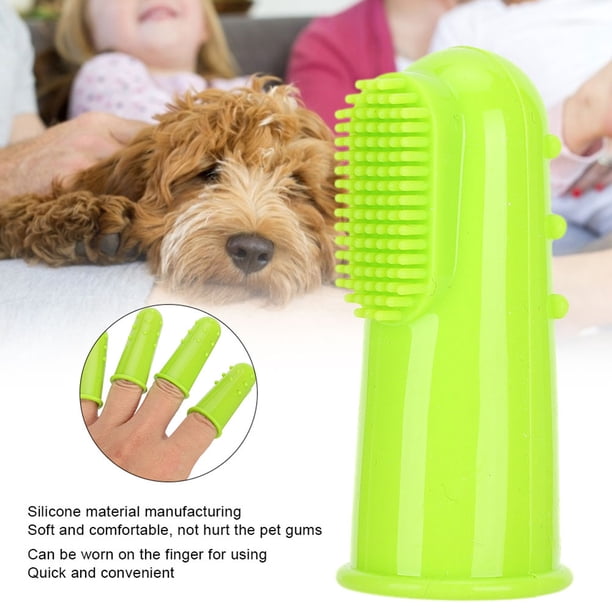 Spptty Finger Toothbrush, 10PCS Silicone Soft Pet Finger