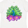 thumbnail image 4 of Inktastic Peacock and Flowers Boys or Girls Toddler T-Shirt, 4 of 5