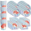 Sonic The Hedgehog Party Supplies Decoration Set Happy Birthday Party Tableware Packs Includes Flatwares, Cups, Tablecloth, Napkins, Balloons, Banner,Cakeforks for 10 Kids Girls Boys