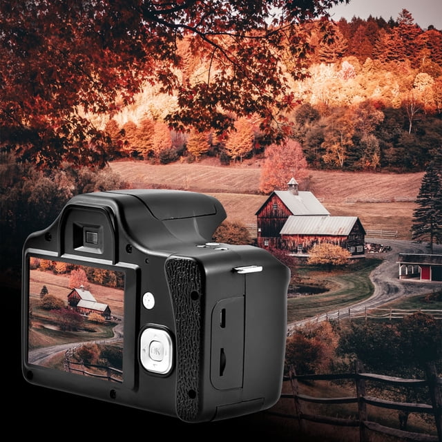 Cámara réflex digital Nsxcdh 1080p HD de enfoque largo, 24 megapíxeles, zoom digital de 18 aumentos, pantalla TFT-LCD de 3 pulgadas, antivibración electrónica.