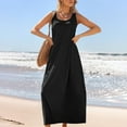 thumbnail image 3 of qolati Summer Dresses for Women 2025 Casual Sleeveless Maxi Sundress Beach Vacation Loose Fit Tank Top Aline Flowy Long Dresses Pockets, 3 of 8