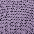 thumbnail image 2 of Bordeaux Knitted Cotton Round Pouf in Lavender - Versatile for Ottomans and Floor Cushions, 200lbs Weight Limit, Spot Clean Only, Filled with Polystyrene Beads, 2 of 6