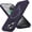 Deep Purple, variant on Phone Case for iPhone 14 Pro Max Case, Liquid Silicone [Moisturizing Factor] Extreme Soft Slim  with Stand [Compatible with MagSafe] for 14 Promax 6.7 inch Men Women