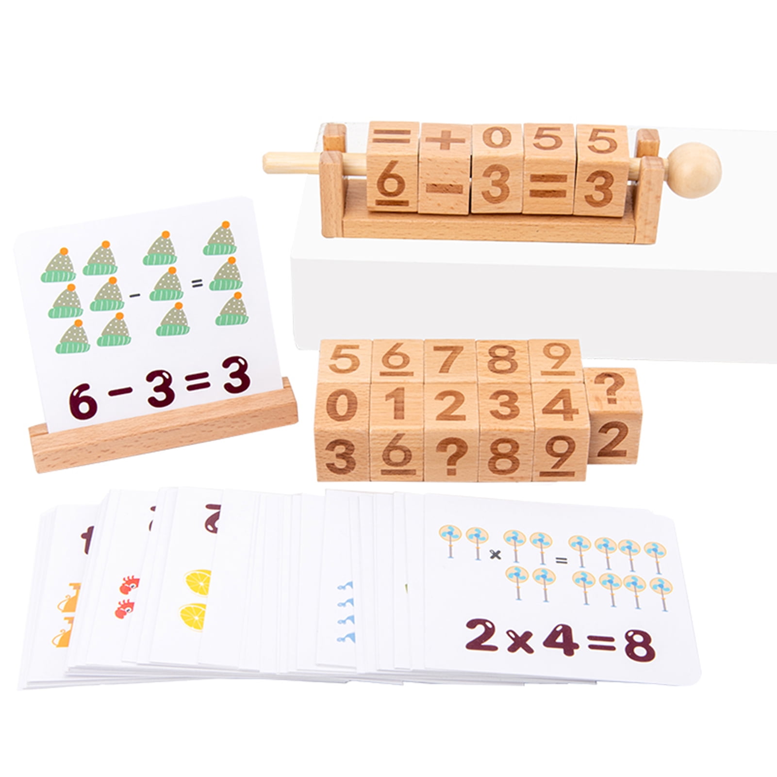 New Kids Baby Wooden Mathematics & Arithmetic Numbers Count Math Blocks Toy 