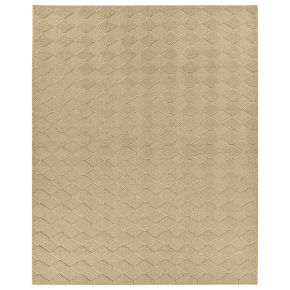 Garland Rug Diamond Polypropylene Tan Square Indoor Area Rug, 12' x 12'