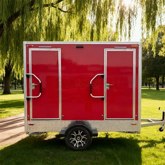 Goeay Vehicle Luxury Portable Bathroom Trailer Mobile Toilet Trailer Portable Restroom Outdoor Camping Bathroom Truck Camping Toilet for Car
