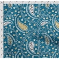 thumbnail image 4 of Soimoi Asian Paisley Printed, Poly Canvas Fabric, Decor Sewing Fabric by The Yard 56 Inch Wide,Decorative Fabric for Curtains Tote Bags, Teal Blue, 4 of 5