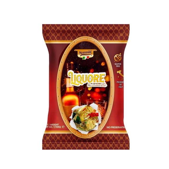Sanniti Italian Hard Candy, Liquore Caramelle, 5.29 oz