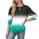 thumbnail image 4 of Xuyuer Women's Fashion Printed Long Sleeve Loose Blouse, Round Neck Hoodless Sweatshirt for Casual Spring Wear, Weekend Outings and Cozy Layering, 4 of 5