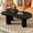 Black, variant on Euroco Modern Cloud-Shaped Coffee Table with Rounded Edges and Thick Cylindrical Legs – Cream Style MDF Center Table