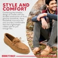 thumbnail image 7 of Minnetonka Men's Moosehide Classic Moccasin, Natural Moose, 10 M US, 7 of 7