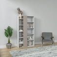 thumbnail image 2 of Ada Home Decor Boise Multiple Tier Open Shelf Modern Bookcase, White/Light Mocha, 2 of 7