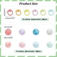 thumbnail image 2 of 1box 16pcs Knitting Needle Stoppers 24pcs Knitting Stitch Marker Rings Round Ball Beads Needle Point Protectors with a Storage Box Knitting Supplies Accessories for DIY and Handmade Crafts, 2 of 5